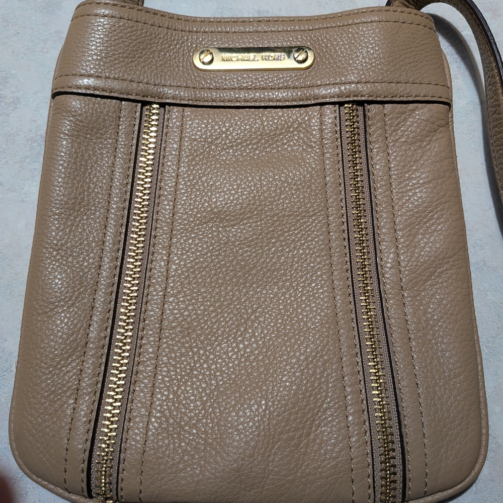 Michael Kors Tan Leather Crossbody Bag